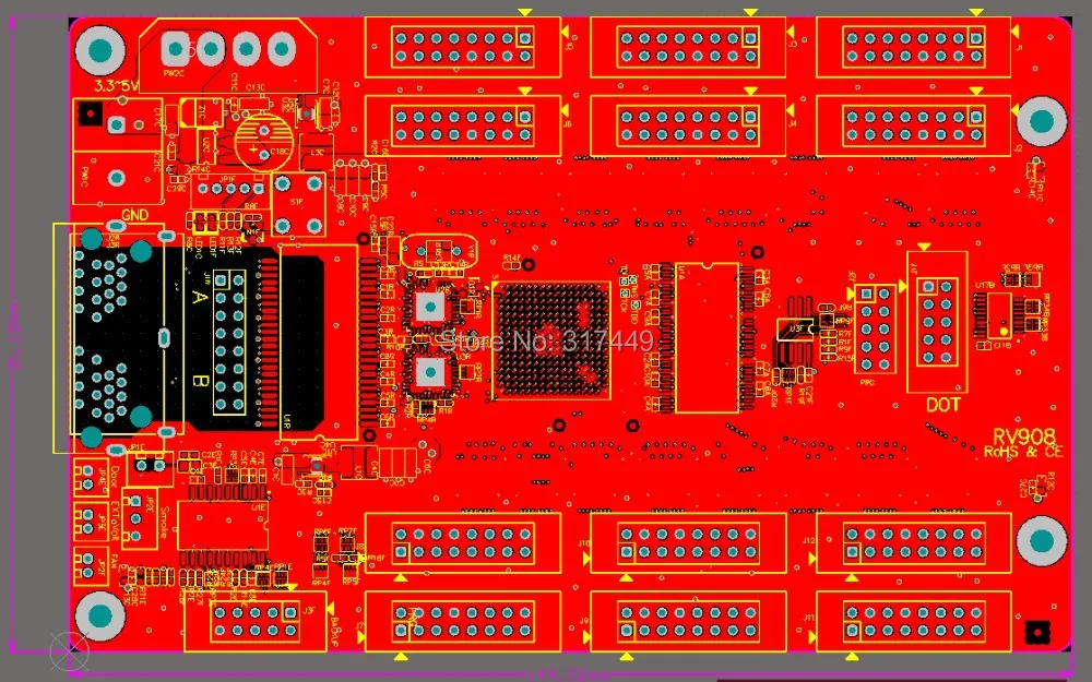 Linsn 801/802 система управления 1 отправка карты sd801D/sd802D + Получение rv801D/RV908D карта hub75