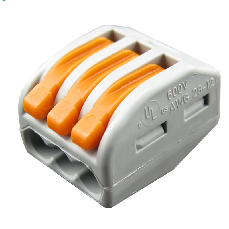 10PCS/lots WAGO 222 413 Universal Compact Wire Wiring Connectors 3 Pin