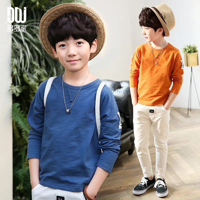 

2017 new children clothing kids t shirts baby clothes boys spring autumn fashion character style long sleeve t shirts 6-14 Years