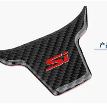 Накладка на руль из углеродного волокна, аксессуары, кнопка на руль, панель, крышка, переключатель, рамка, наклейка для Honda Civic