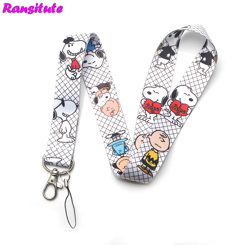 Ransitute R332 لطيف الكلب الحبل الرقبة حزام للمفاتيح ID بطاقة أحزمة هاتف المحمول شارة حامل DIY شنق حبل