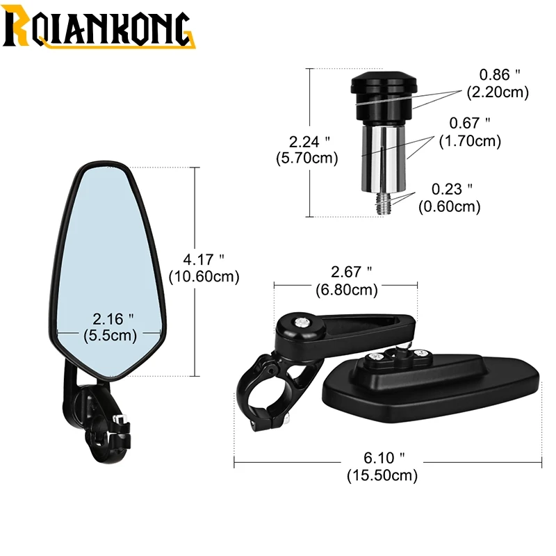 Ручки для мотоциклетного зеркала Yamaha MT03 MT07 MT09 08 XJ6 FJR XJR 1300 Racer fazer XT 600 TDM 900|Боковые и