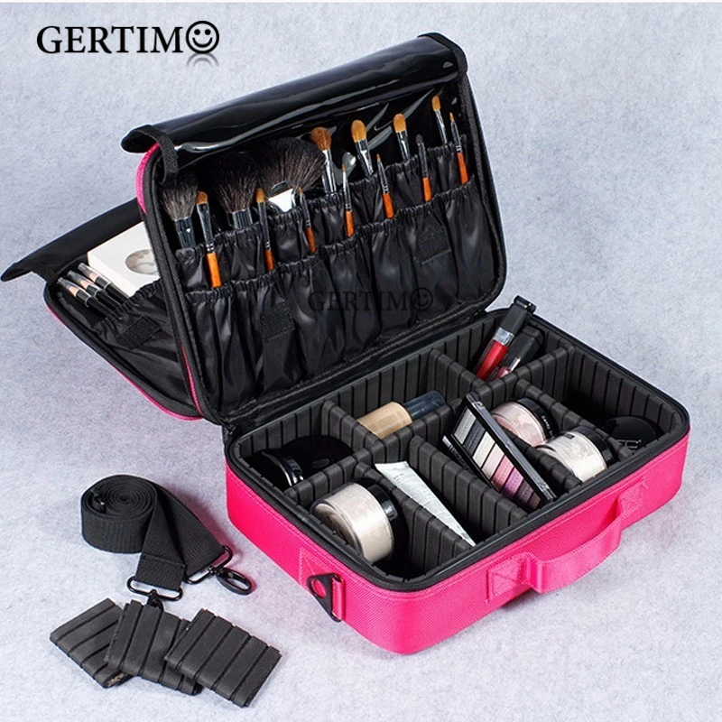 

New Make Up Box Case Professional Cosmetic Bag Large Capacity Cosmetics Storage Toiletry Bag Tattoo Multilayer Toolbox Suitcase