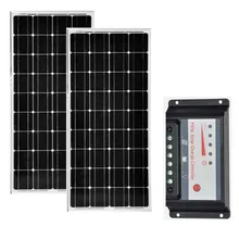 Kit Solar Panel 200w 12v Placa Solar 100W 18V Batterie Solaire Solar Charge Controller 12V /24V 20A Caravan Autocaravanas