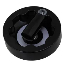 Черный 12x100 мм пластиковый токарный фрезерный станок внутри пульсация ручное колесо с вращающейся ручкой