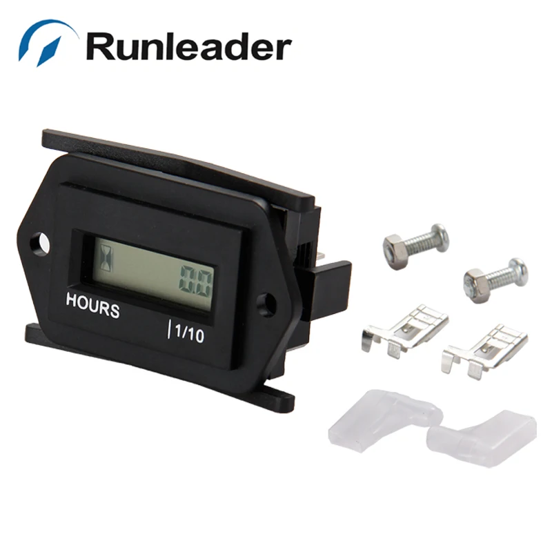 10 шт./лот) Runleader lcd счетчик часов для дизельного двигателя с питанием от постоянного тока счетчик часов для снегохода, лодки, трактора, оборудования