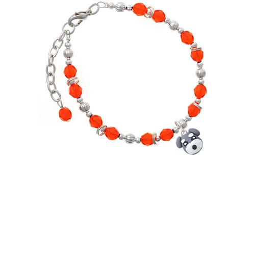 Fimo Clay Puppy Dog Orange Beaded Bracelet