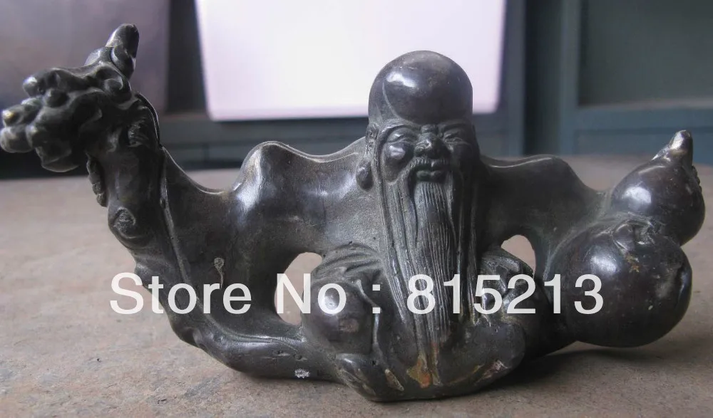 

bi0037 Beautifully weird longevity Seno Chinese Classic immortals gourd bronze statue