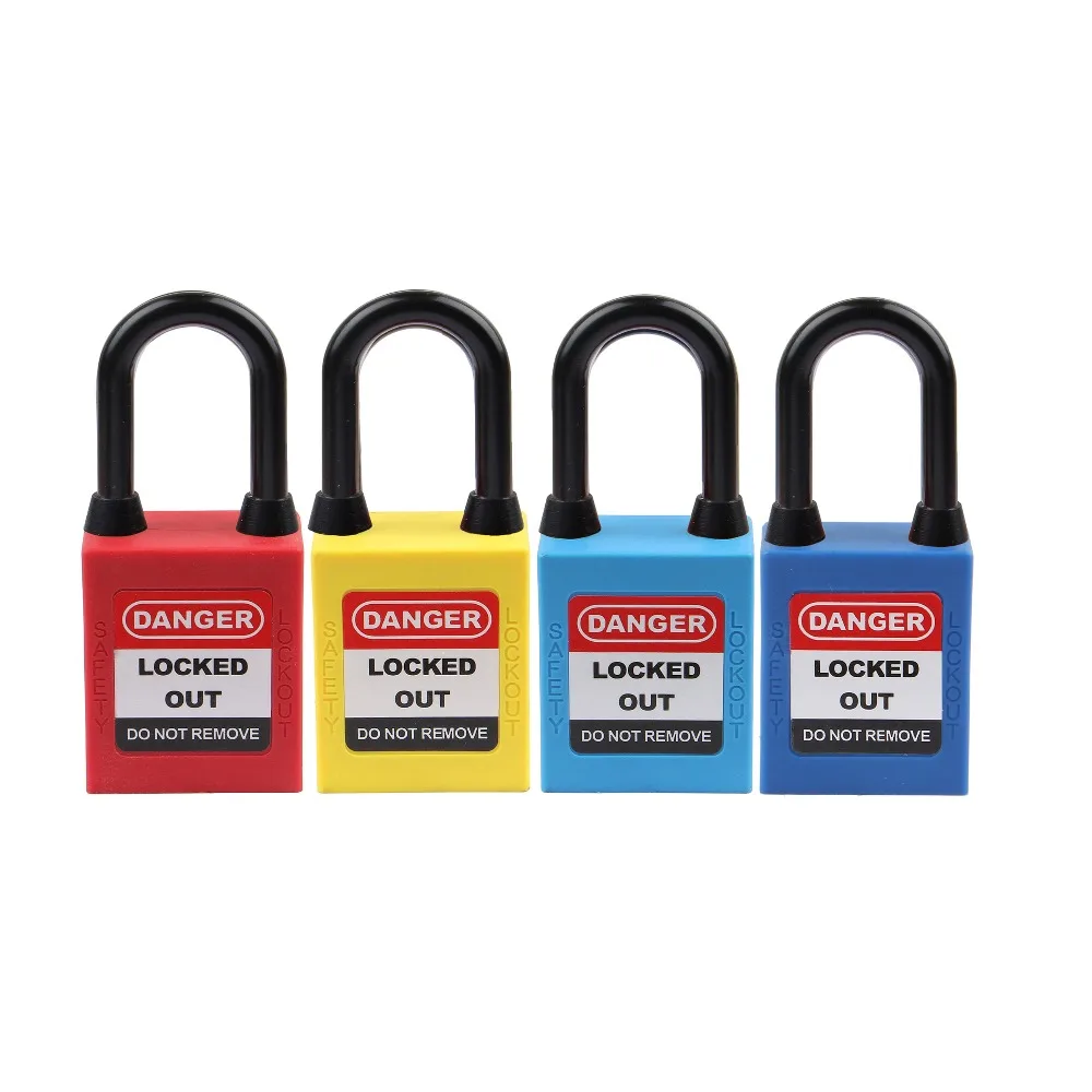 

38mm P38P Keyed Alike Simple Dustproof Padlock For Ralay Switch Anti-touch Insulation shackle Safety Lockout