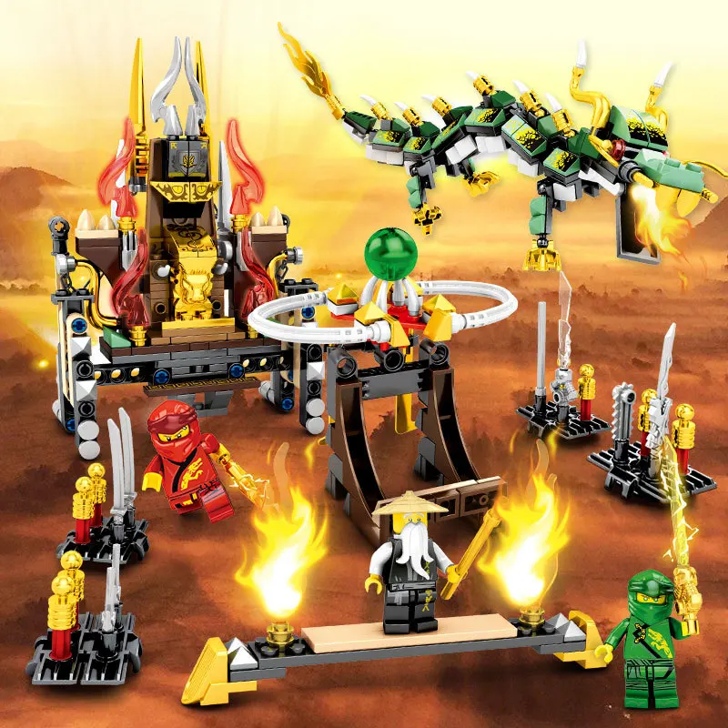 

509pcs Ninja Blocks Dragon Temple Compatible Brand Ninjagoinglys Building Bricks Figures DIY Educational Toys Children Gift