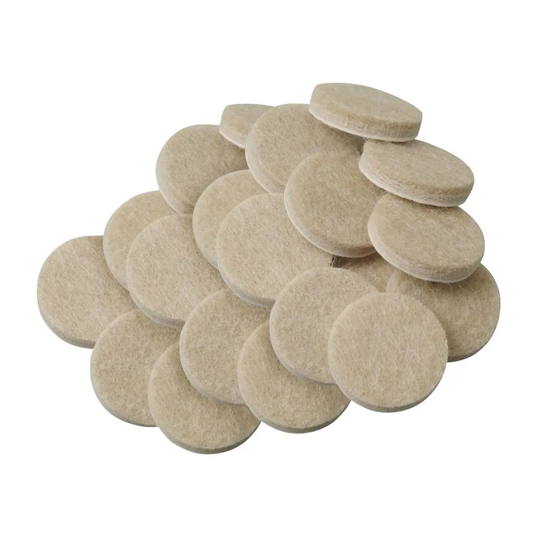 

20pcs Self-Stick 3/4 inch Furniture Felt Pads for Hard Surfaces - Oatmeal, Round