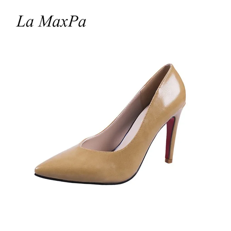 La MaxPa/фирменный дизайн; коллекция года; модные туфли-лодочки; женская обувь на тонком высоком каблуке 10 см; элегантная женская обувь; цвет черный, коричневый; zapatos mujer