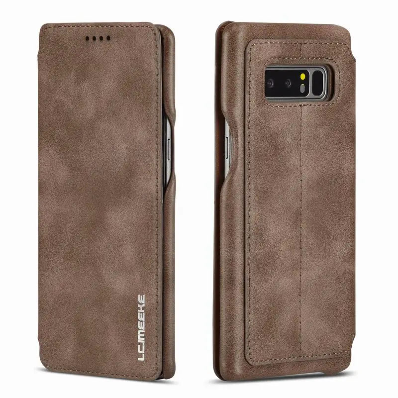 Роскошный кожаный чехол для Samsung Note 8 деловой Ретро Чехол-кошелек Galaxy Note9 с