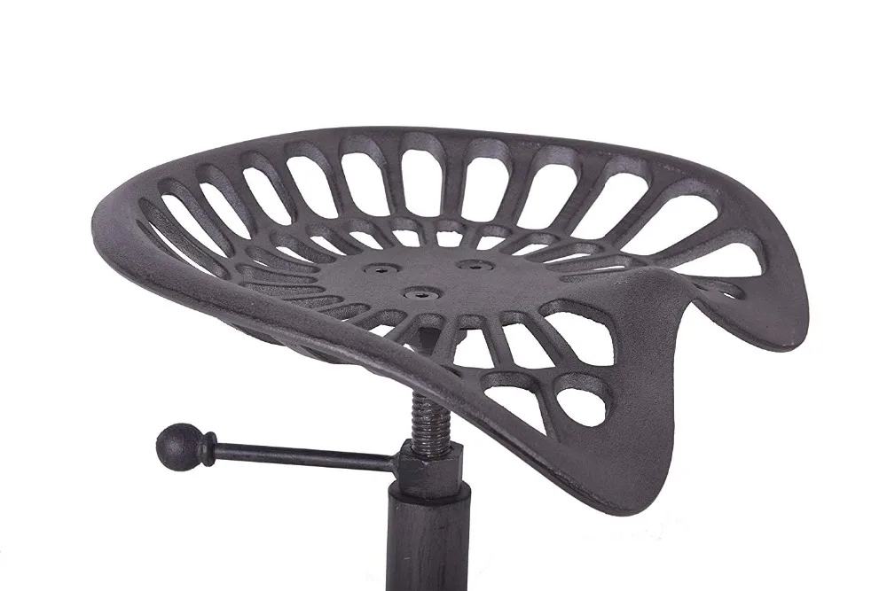 Vintage Industrial Bar Stools Cast Iron Tractor Stool Adjustable Counter Height Swivel Stool Wood Seat Breakfast Chair Vintage Industrial Bar Stools Cast Iron Tractor Stool Adjustable Counter Height Swivel Stool Wood Seat Breakfast Chair