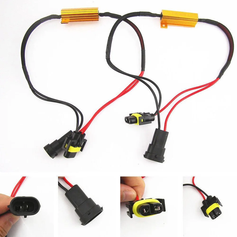 H8 H11 светодиодный DRL Туман свет Canbus Ошибок 50 Вт нагрузочного резистора декодеры компенсаторы