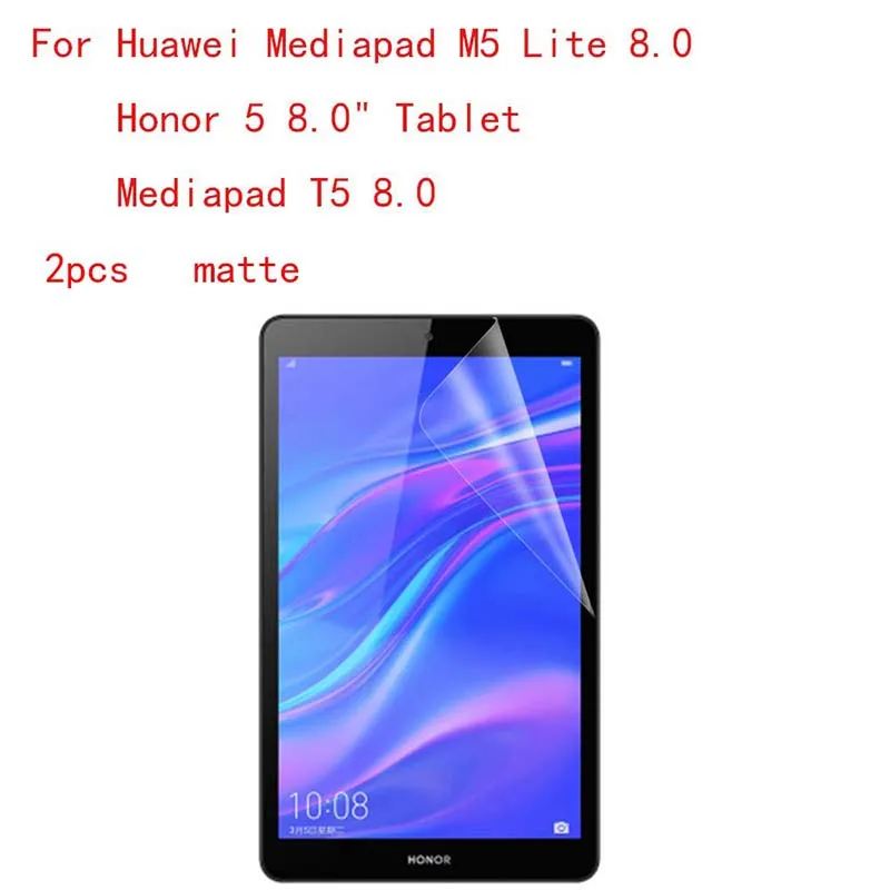 

Matte Ultra-thin Explosion-Proof Anti Shatter Screen Protector Film for Huawei M5 Lite 8.0/Honor 5 8.0"/T5 8.0 2pcs in 1 package