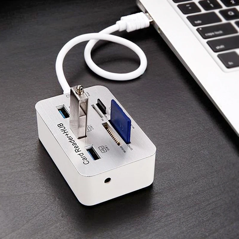 Микро-usb 3,0 многофункциональные usb комбинированные высокоскоростные+ SD/TF кард-ридер 3,1 тип-c все в одном разветвитель для компьютерных аксессуаров