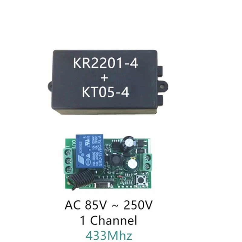 

AC 220V 1CH RF 433MHz Wireless Remote Control Switch Module Learning Code Relay