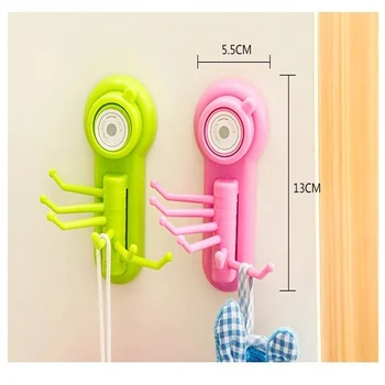 

1PC Wall Sucker Hooks 4 Colors Strong Vacuum Six Claw Hooks Home Kitchen Bathroom Living Storage Debris Organizer Wall Supplies