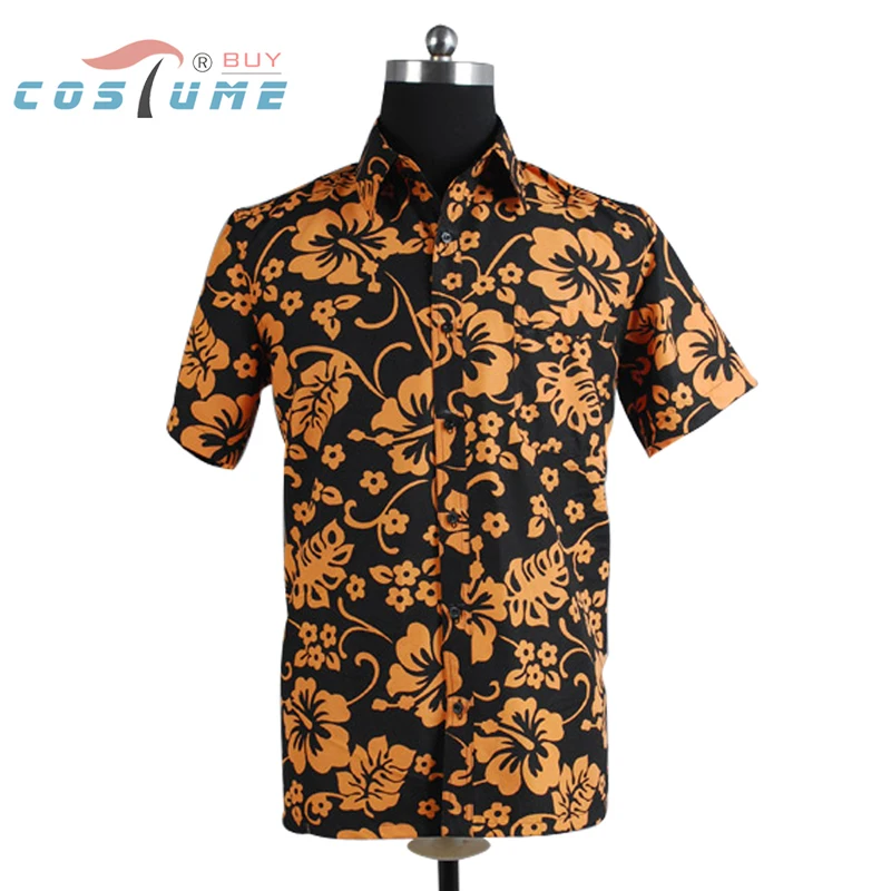 

Fear and Loathing in Las Vegas Raoul Duke Orange Shirt For Men Halloween Cosplay Costume Plus Size