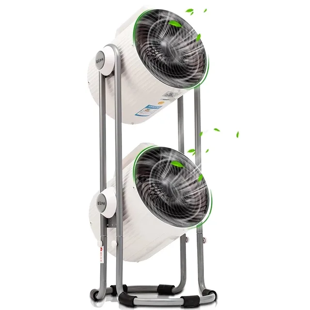 220V Multifunctional Double Head Air Circulation Fan 3 Gear Air