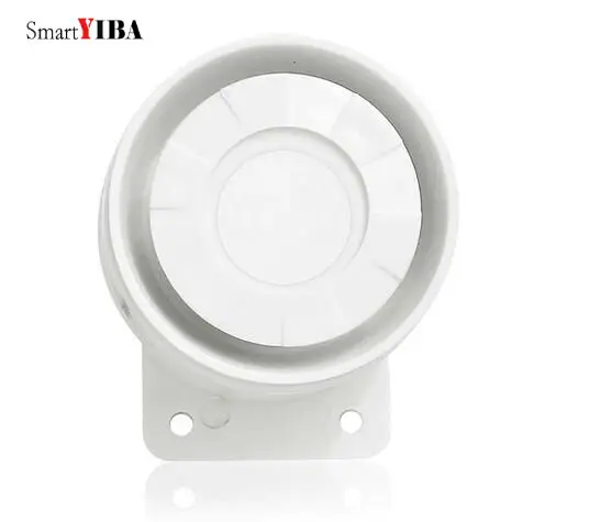 

SmartYIBA 10pcs/lot White Wired Siren 110db Mini Wired Alarm Siren DC12V For Security Alarm System