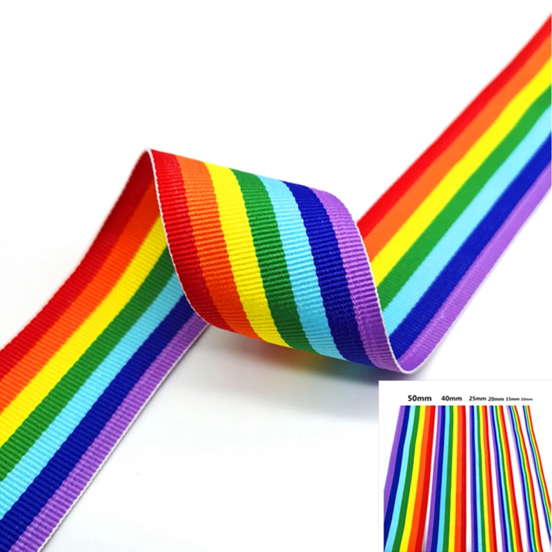 5 yards Beautiful Rainbow Ribbon For Wedding Decoration Gift ...