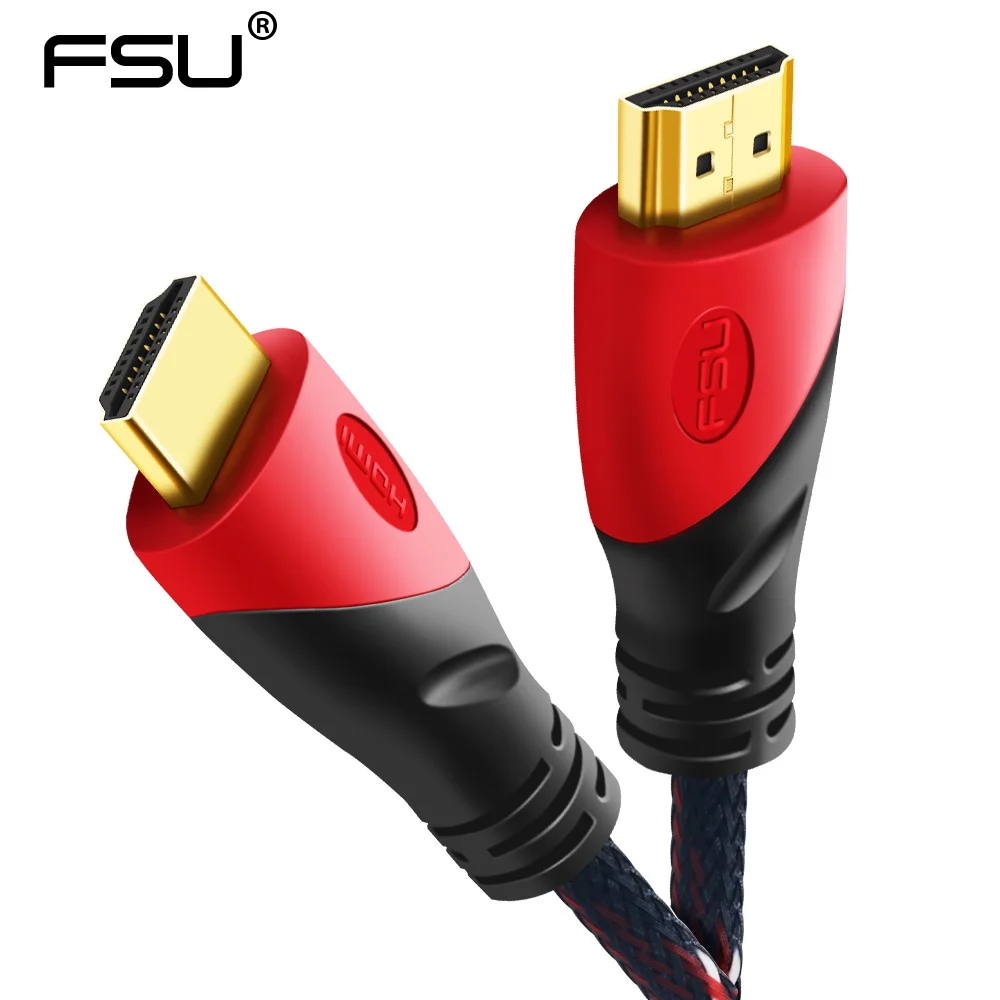 15 м Высококачественный кабель HDMI позолоченное соединение с красной, черной и белой сеткой 3D 1,4 1080 P, 0,5 м, 1 м, 1,5 м, 2 м, 3 м, 5 м, 8 м, 10 м
