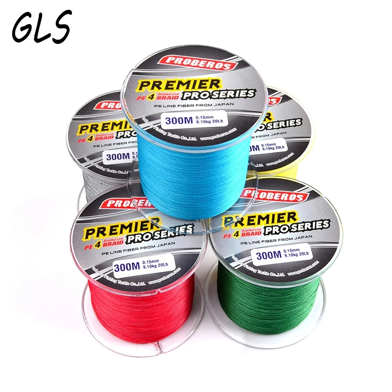 300M 330Yards PE Braided Fishing Line 4 stands 8LB 100LB Multifilament