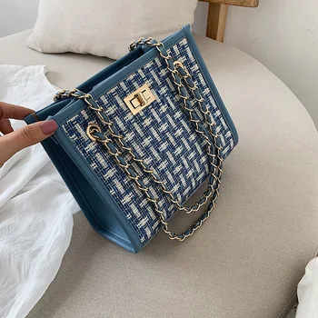 

Women's Bag 2019 Fashion New Women's Handbag High Quality Niko Designer Single Shoulder Bag Slant Bag Chain Letter Bag