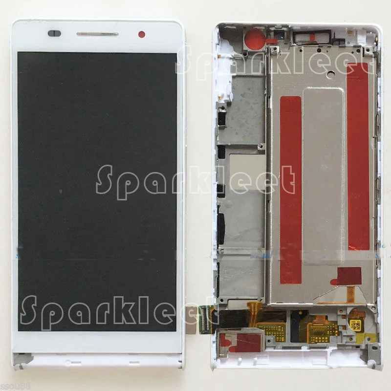 

LCD Display Assembly with Frame For Huawei Ascend P6 with Touch Screen Mobile Phone Repair Parts Free Shipping