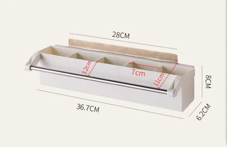 Bathroom Hanging Rack Storage Organizer Accessories for Blow Dryer Curl Iron, Hair Straightener, Brushes Stand Hair Dryer Holder