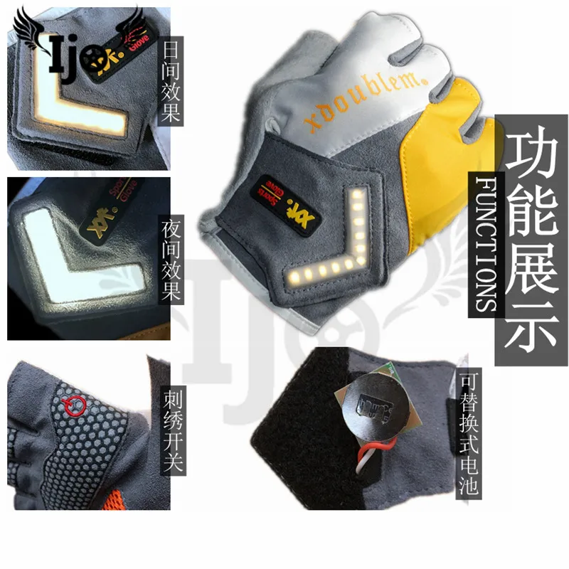 

gp pro riding heated racing dirt bike biker LED turn signal light revit glove leather motocross accessories Motorcycle gloves