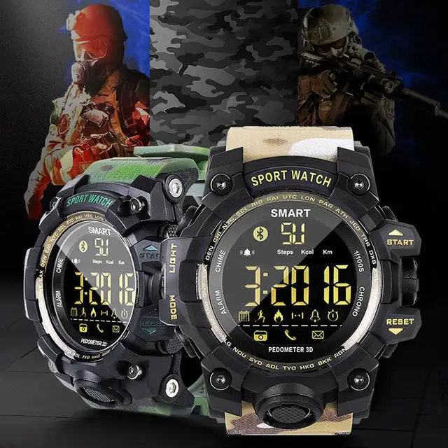 Camouflage Waterproof Bluetooth Sports Pedometer Steps Counter Wrist Alarm Clock Camouflage Waterproof Bluetooth Sports Pedometer Steps Counter Wrist Alarm Clock