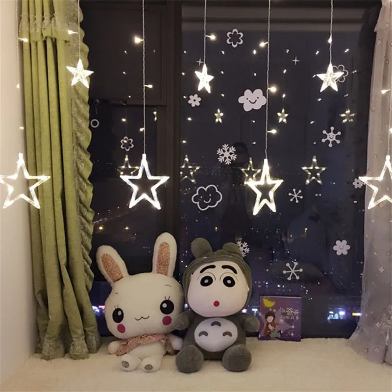 

Christmas Lights Outdoor CHASANWAN 220V 12 Star Lamp Led Lights Decoration Luces Led Decoracion Fairy Lights Lichterkette