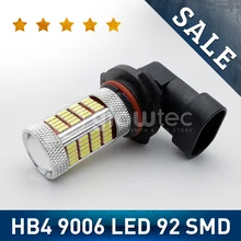 1x HB4 9006 92smd светодиодный лампы фар 92 smd лампы автомобиля светодиодный дневного света DRL высокая яркость лампы белый 12 V glowtec