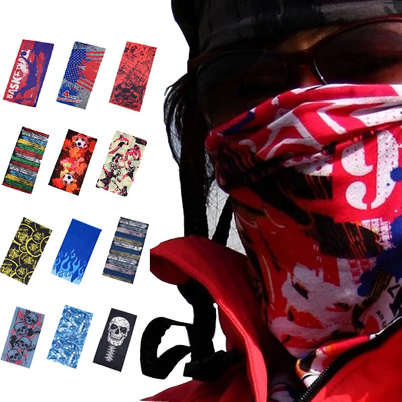 Для мужчин и женщин шарф Многофункциональный повязка на голову шеи Спорт на открытом воздухе Велоспорт бесшовная бандана открытый шарф-маска для велосипедиста маска facemask
