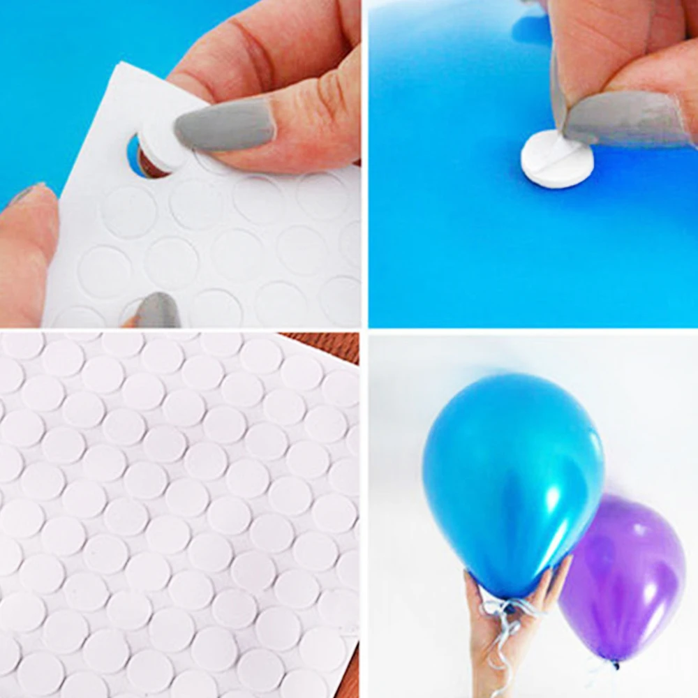 100 Points Balloon Glue Dot Attachment Attach Balloons Adhesives Sticker Wedding Birthday Party