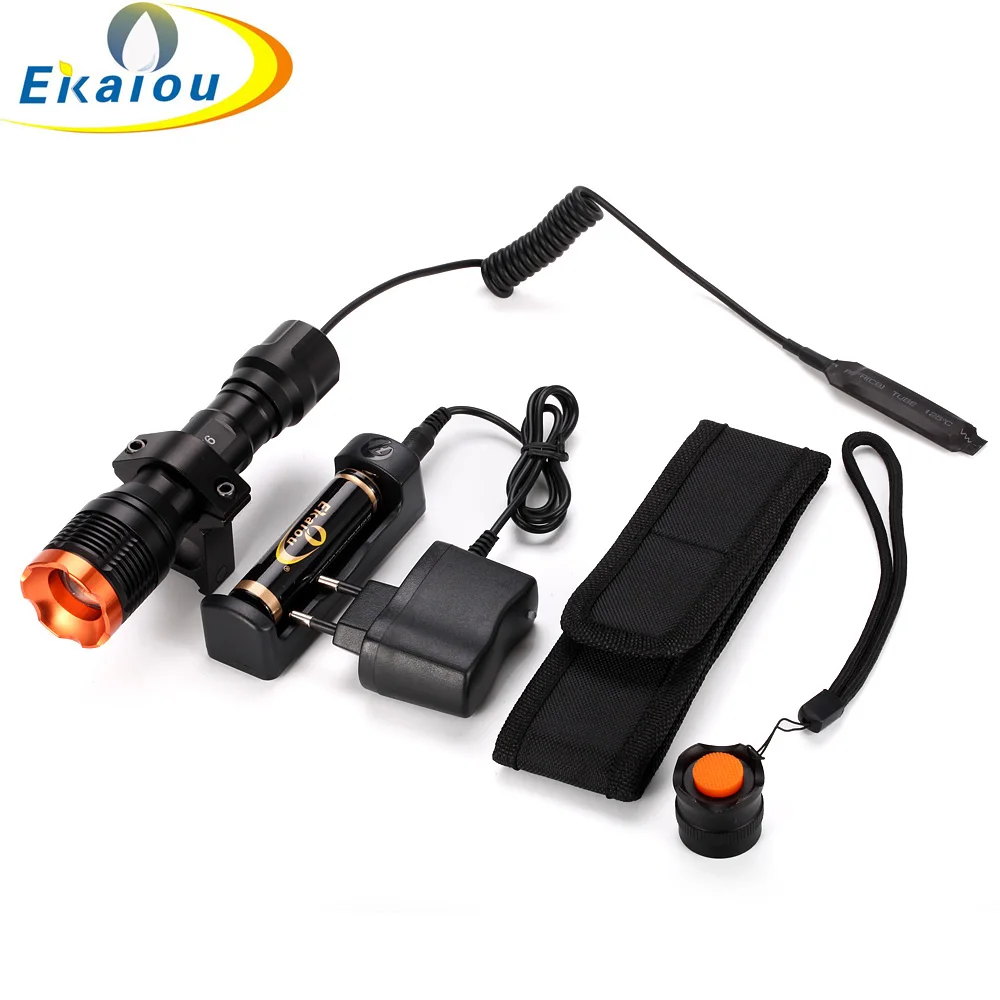 

Portable Zoom Tactical T6 LED Flashlight 5 Modes Focus Torch Lamp