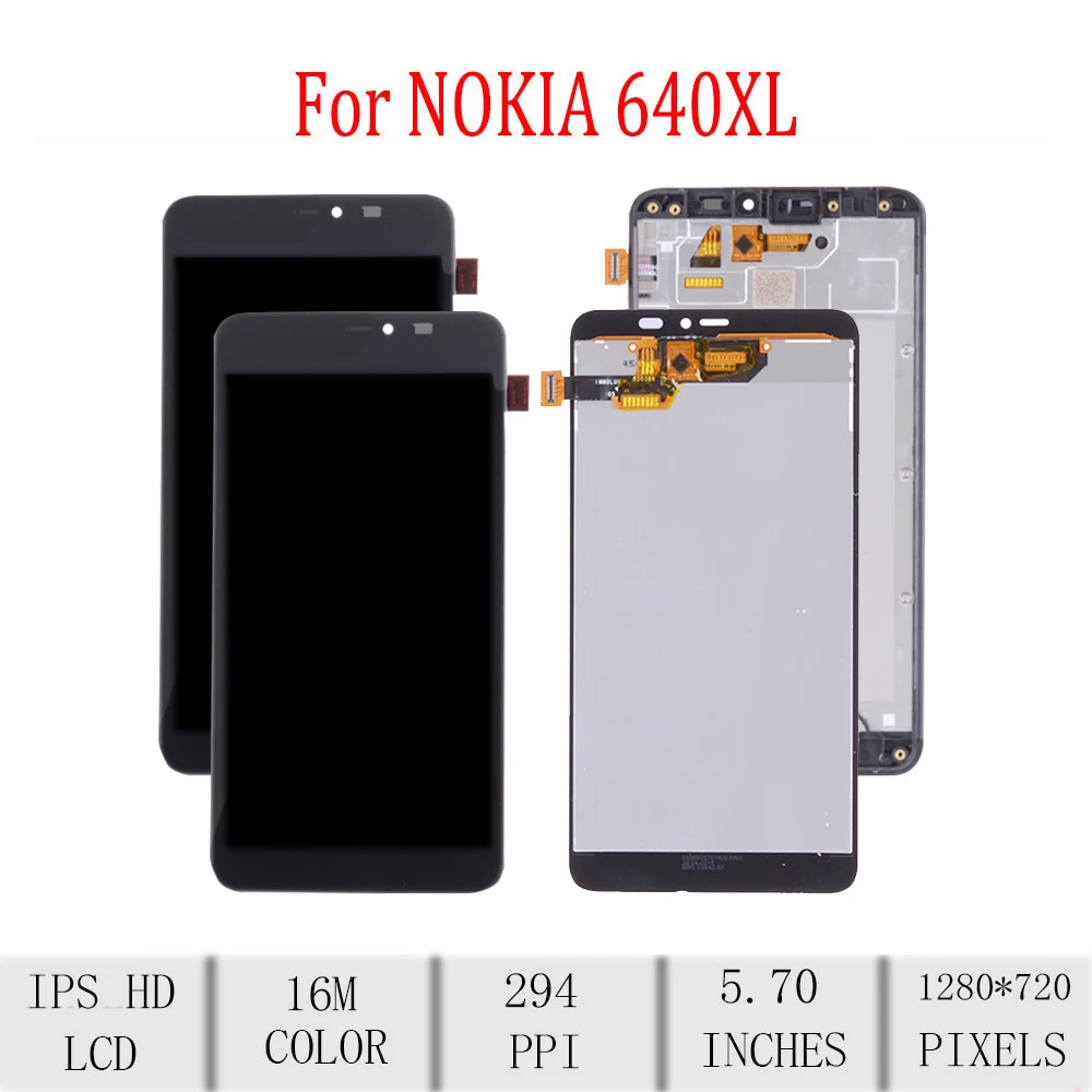 5 7 &quotоригинальный для NOKIA Lumia 640XL ЖК дисплей сенсорный экран с рамкой дигитайзер