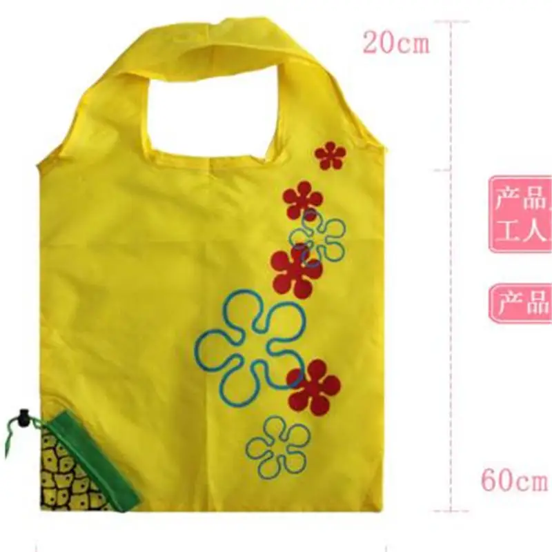 

Vegetable Fruit Foldable Reusable Shopping Bags Various Fruits Strawberry Tote Grocery Bags Eco Storage Handbag Waterproof Cute