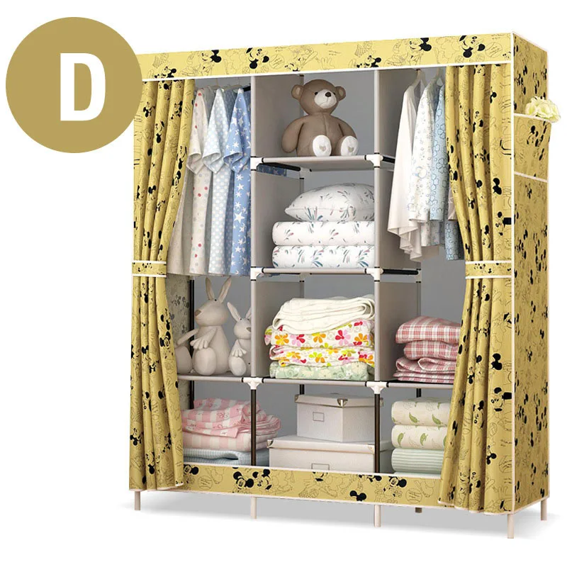 Actionclub Armoire En Tissu Pliable Non Tisse Armoire De Bricolage Assemblage Facile A Installer Armoire En Tissu Armoire De Rangement Multifonction Placard De Chambre Aliexpress