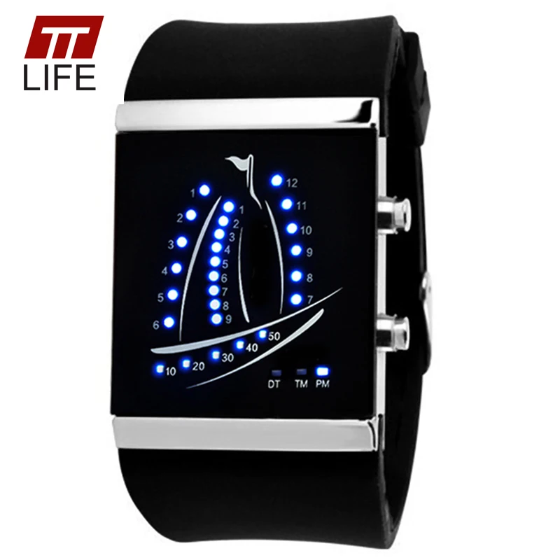 touch screen led couple watch