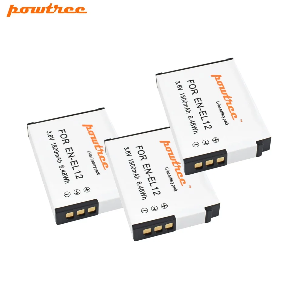 

3X ENEL12 EN-EL12 Battery for Nikon Coolpix A900 AW130 AW120 S9900 S9500 W300 S9700 S9600 S6000 S8200 AW110 S9100 S9400 L15