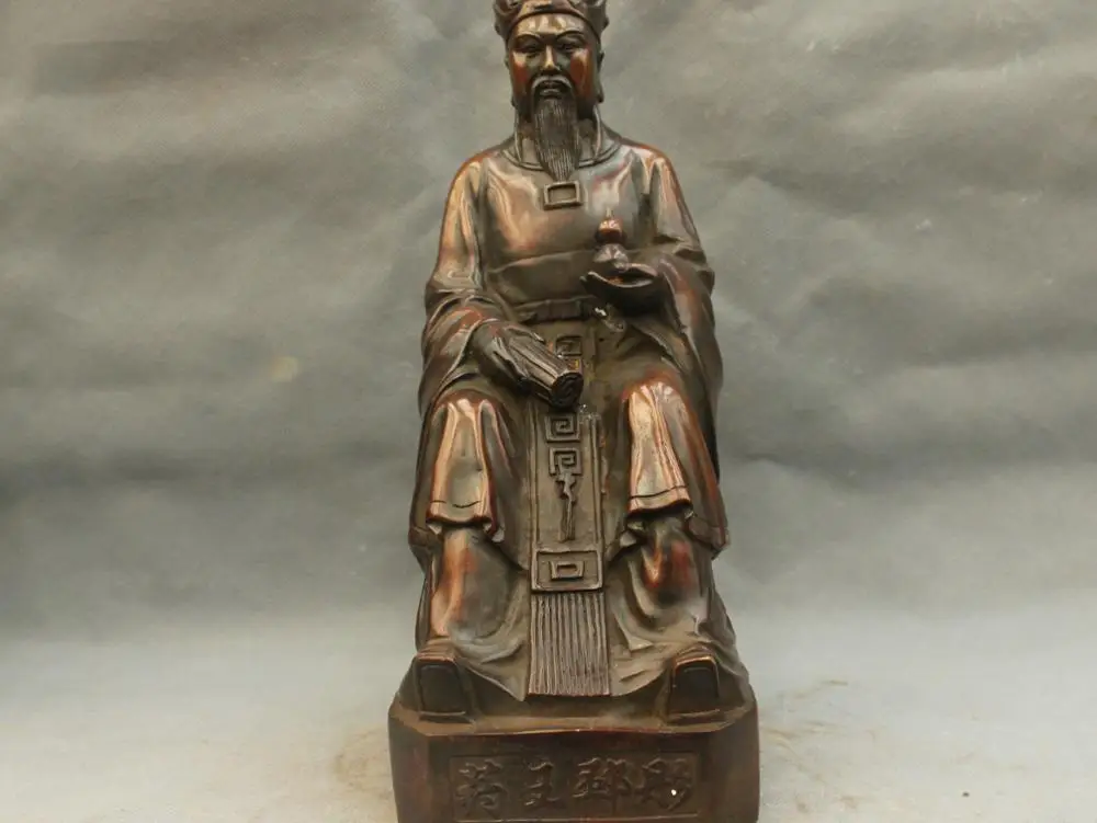 

12'' China The King of Medicine Pi Tong Bronze Statue