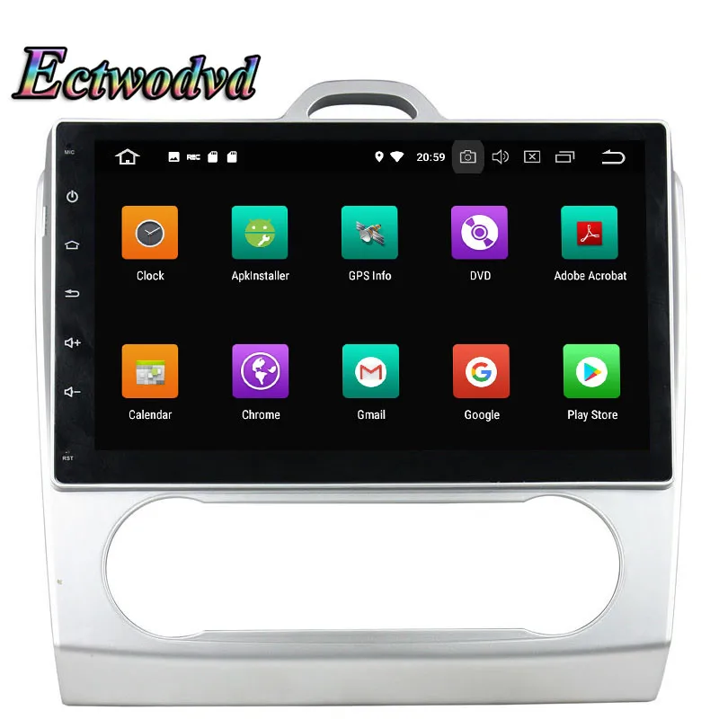 Clearance Ectwodvd Octa Core 4G RAM 64G ROM Android 9.0 Car Multimedia DVD Player GPS HeadUnit for Ford Focus 2007 2008 2009 2010 2011 AT 2