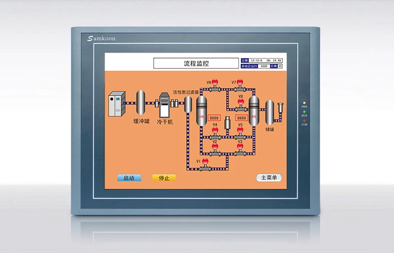 Freeship NEW Original Samkoon HMI SA-7A Touch Panel with Program Cable & Software, 7'' SA7A, 800*480, 2 COM Ports, RS232/422/485