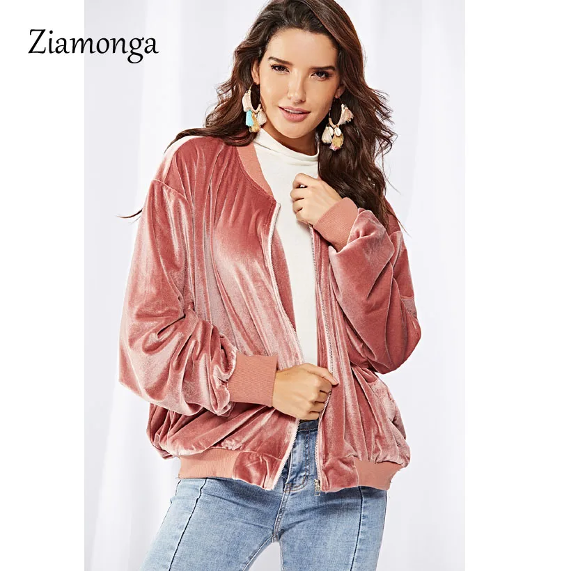 

Ziamonga Solid Jacket Fashion Oversize Casual Women Harajuku Basic Jackets And Coats Ladies Autumn Winter Cute Kawaii Outwear