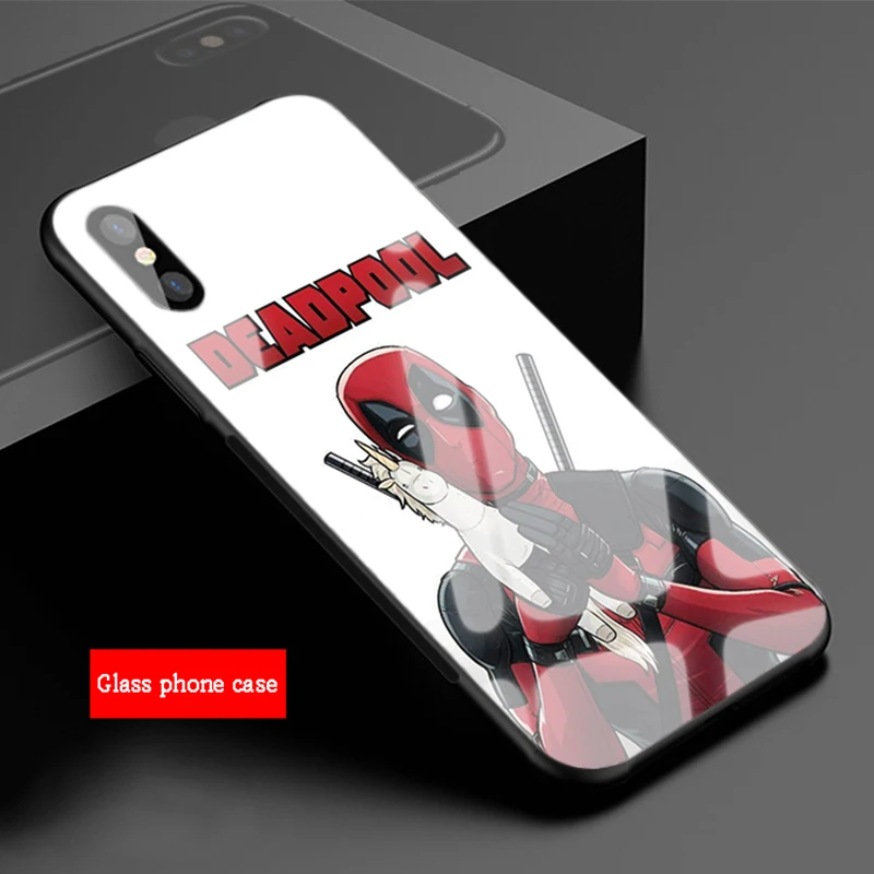 Marvel deed pool Дэдпул чехол из закаленного стекла для телефона для iPhone 6 6plus 7 plus 8 8plus 5 5S 5C SE для iPhone X XS XR XS Max - Цвет: B19032404-02.jpg