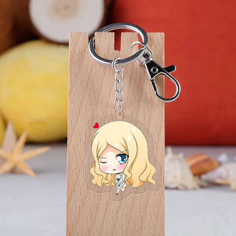 Anime Assassination Classroom Keychain Cartoon Figure Korosensei Shiota Nagisa Kayano Acrylic Pendant Keyring